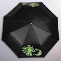 BARBARA VEE COLLECTION UMBRELLA FINE FABRIC AUTOMATIC WINDPROOF ULTRA - SUN & MOON - LIME