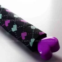 OMBRELLO ANTIVENTO IMPUGNATURA CUORE . HEART - PURPLE