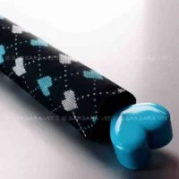 OMBRELLO ANTIVENTO IMPUGNATURA CUORE . HEART - TURQUOISE