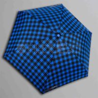 AUTOMATIC OPEN/CLOSE ULTRALIGHT POCKET WINDPROOF UMBRELLA . CHECK - BLUE