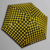 AUTOMATIC OPEN/CLOSE ULTRALIGHT POCKET WINDPROOF UMBRELLA . CHECK - YELLOW